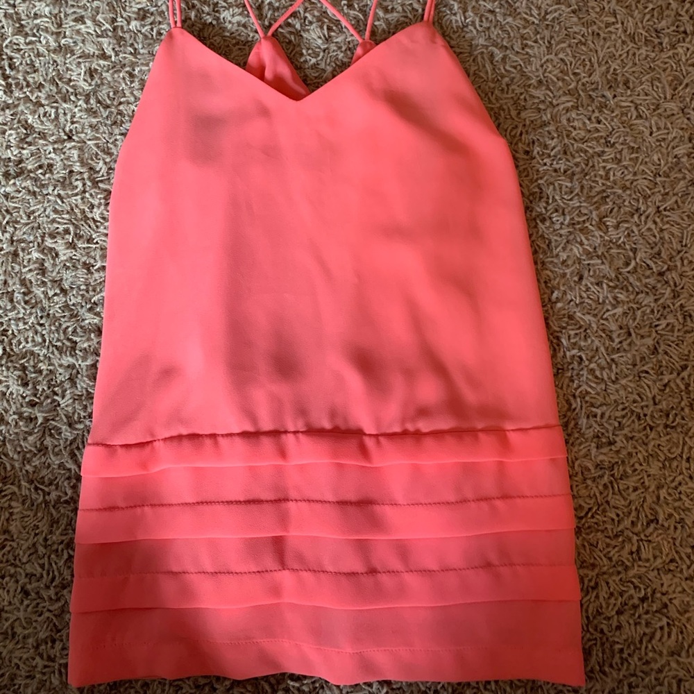 Pink Criss-Cross Tank Top